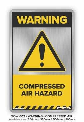 Warning - Compressed Air Hazard