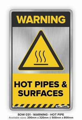 Warning - Hot Pipes & Surfaces