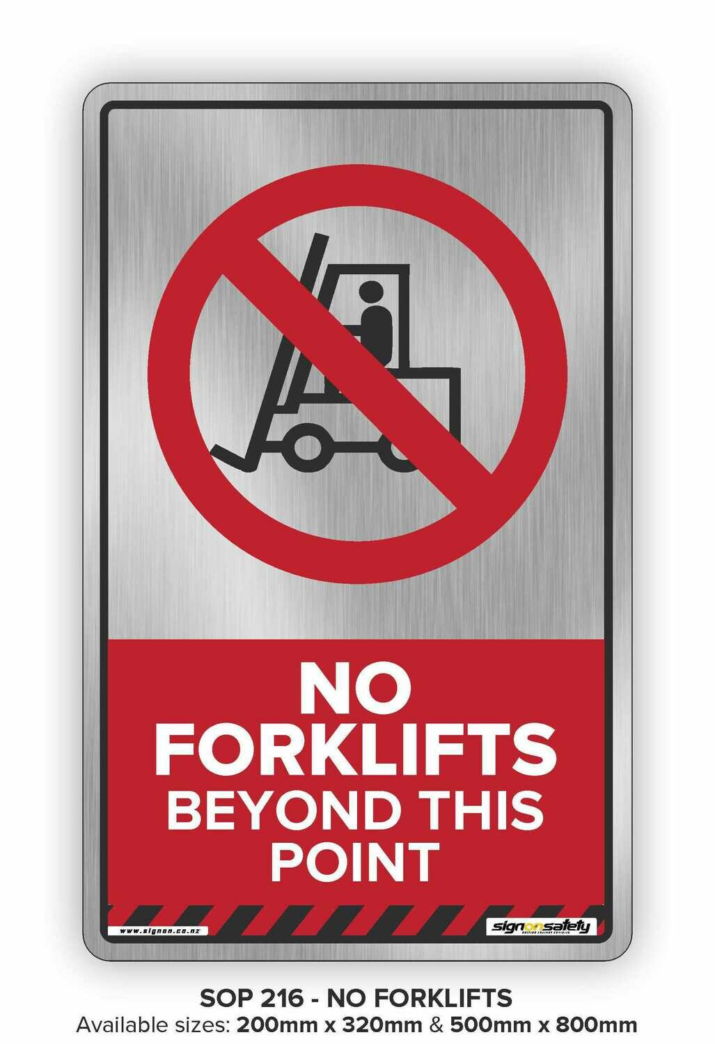Prohibition - No Forklifts Beyond This Point