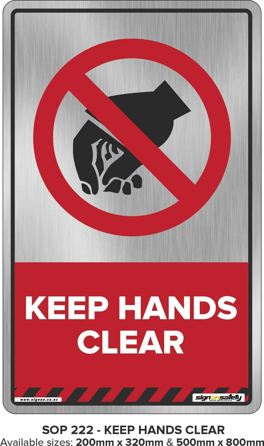 Prohibition - Keep Hands Clear