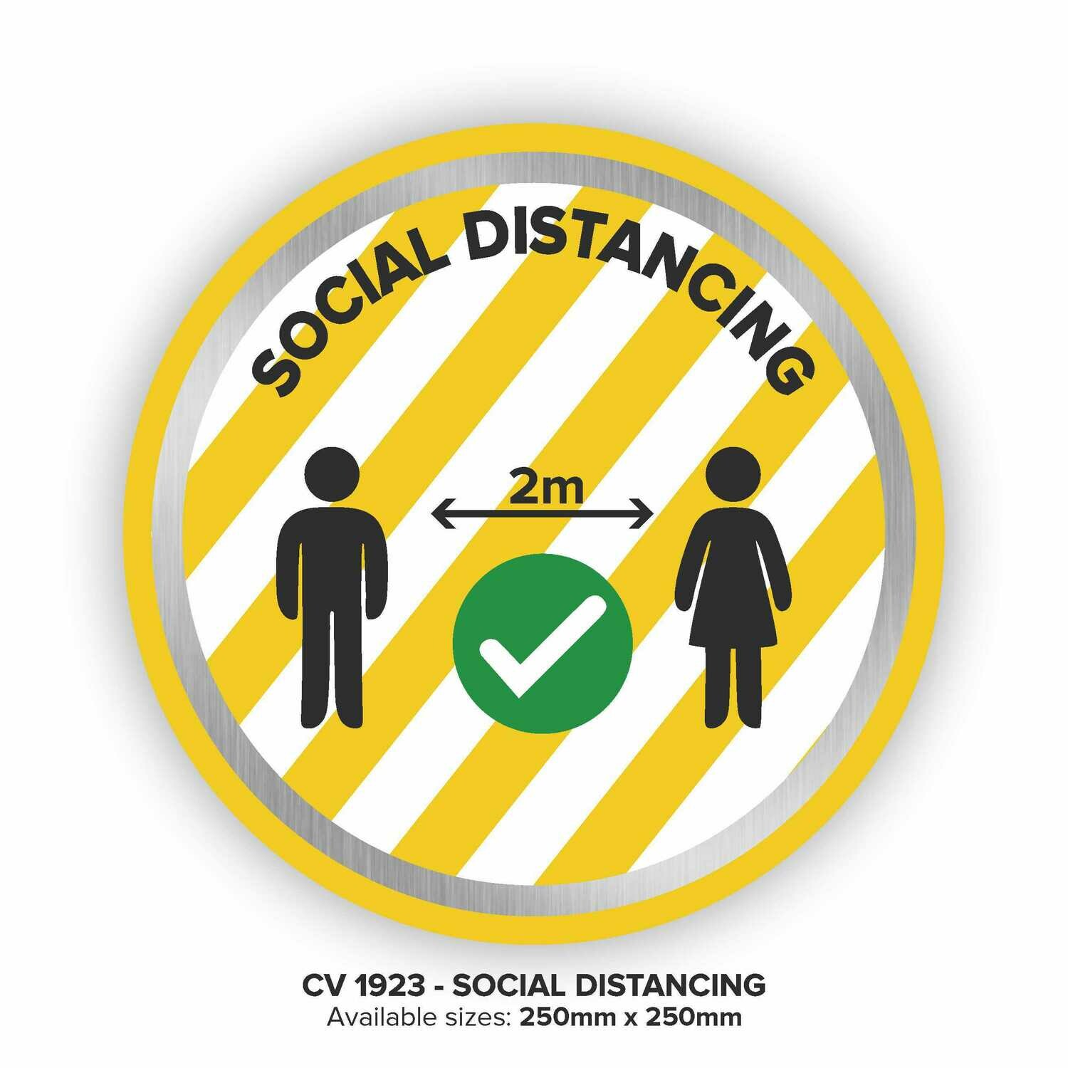 Social Distancing - Floor Decal