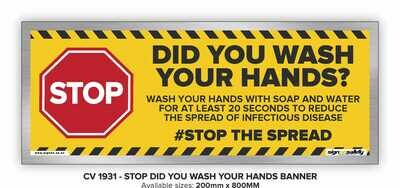 Did You Wash Your Hands? - Banner