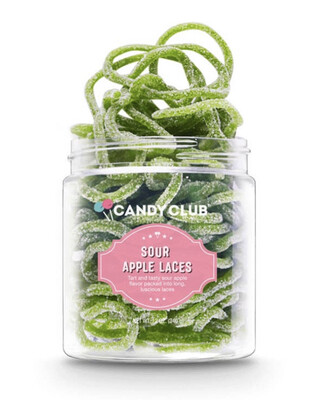Candy Club Jar Sour Apple Laces