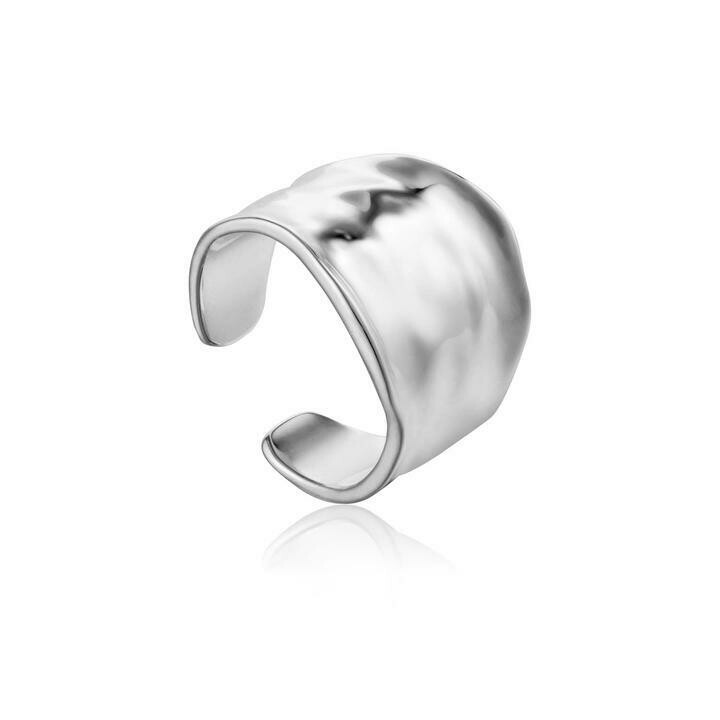 Ania Haie Crush Wide Adjustable Ring Silver