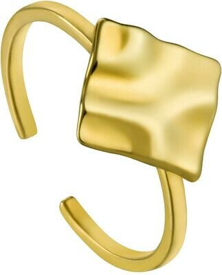 Ania Haie Crush Square Adjustable Ring Gold