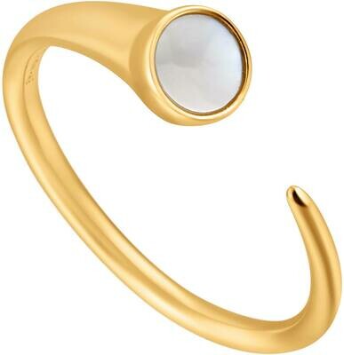 Ania Haie Mother Of Pearl Claw Ring Gold