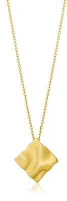 Ania Haie Crush Square Necklace Gold