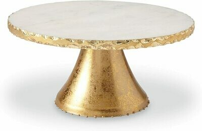 Gold Marble Cake Plate