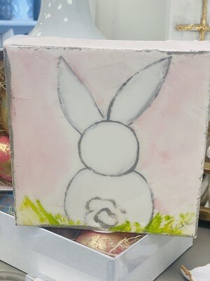 6x6 Cottontail Bunny Painting