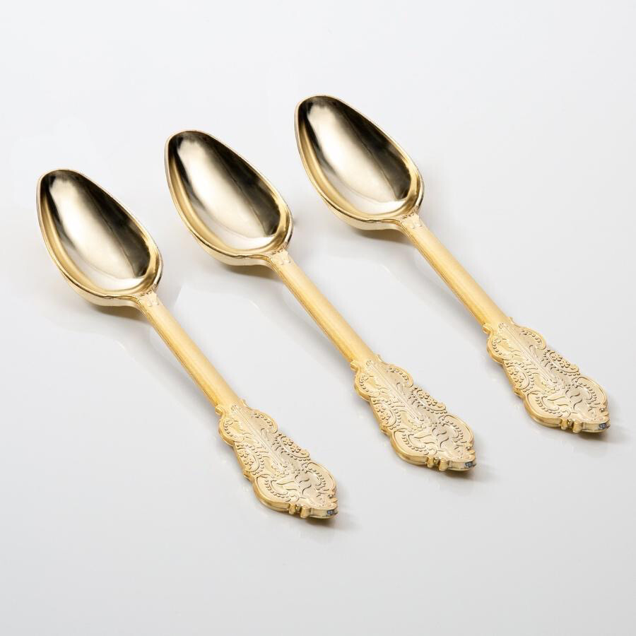 Luxe Party Plastic Spoons Gold