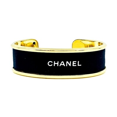 Designer Ribbon Cuff Black Chanel