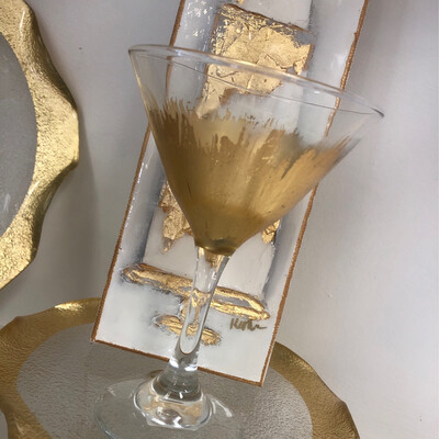 Gold Gilded Martini Glasses