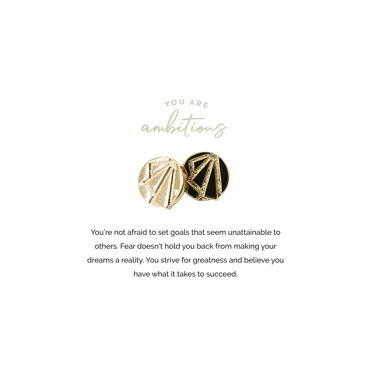 Pieces of Me - Ambitious Stud Earrings - Gold