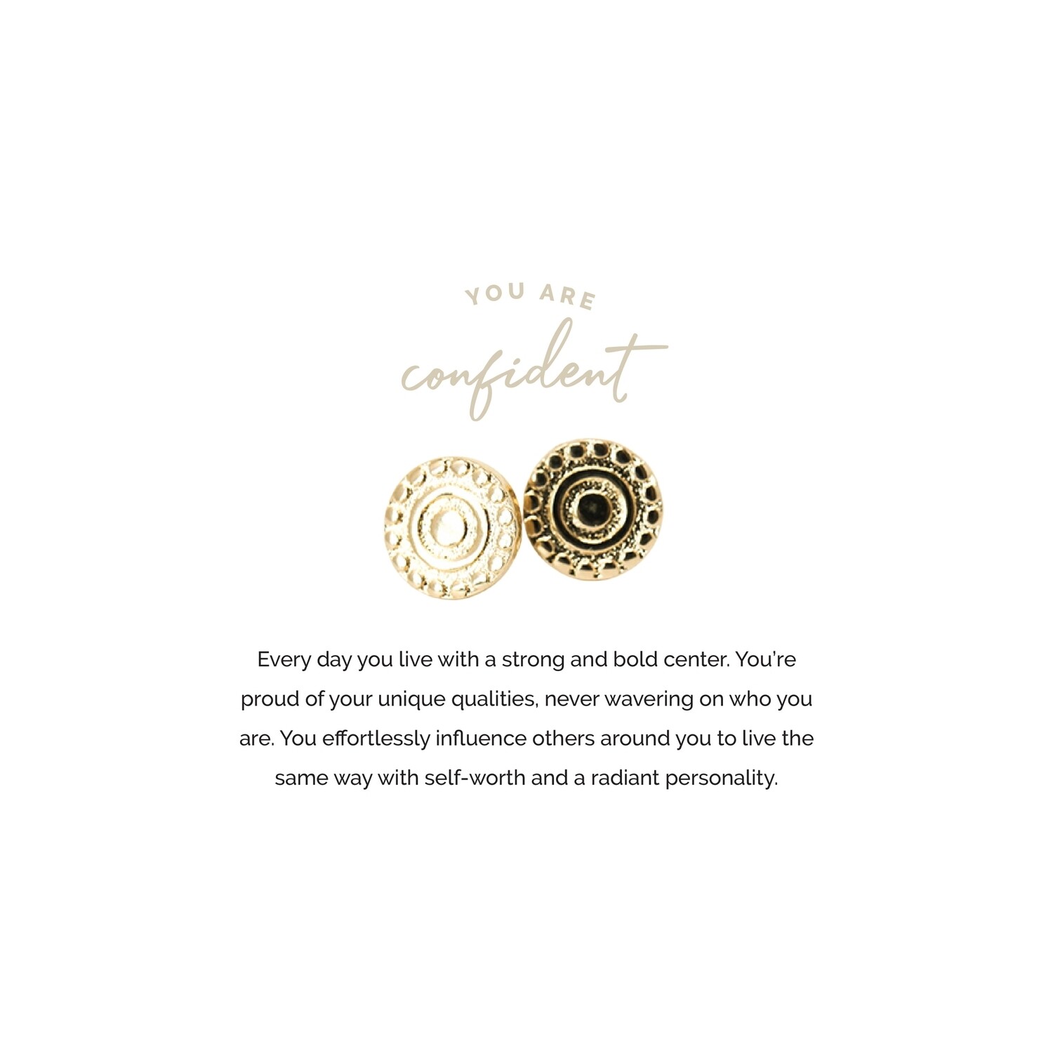 Pieces of Me - Confident Stud Earrings - Gold