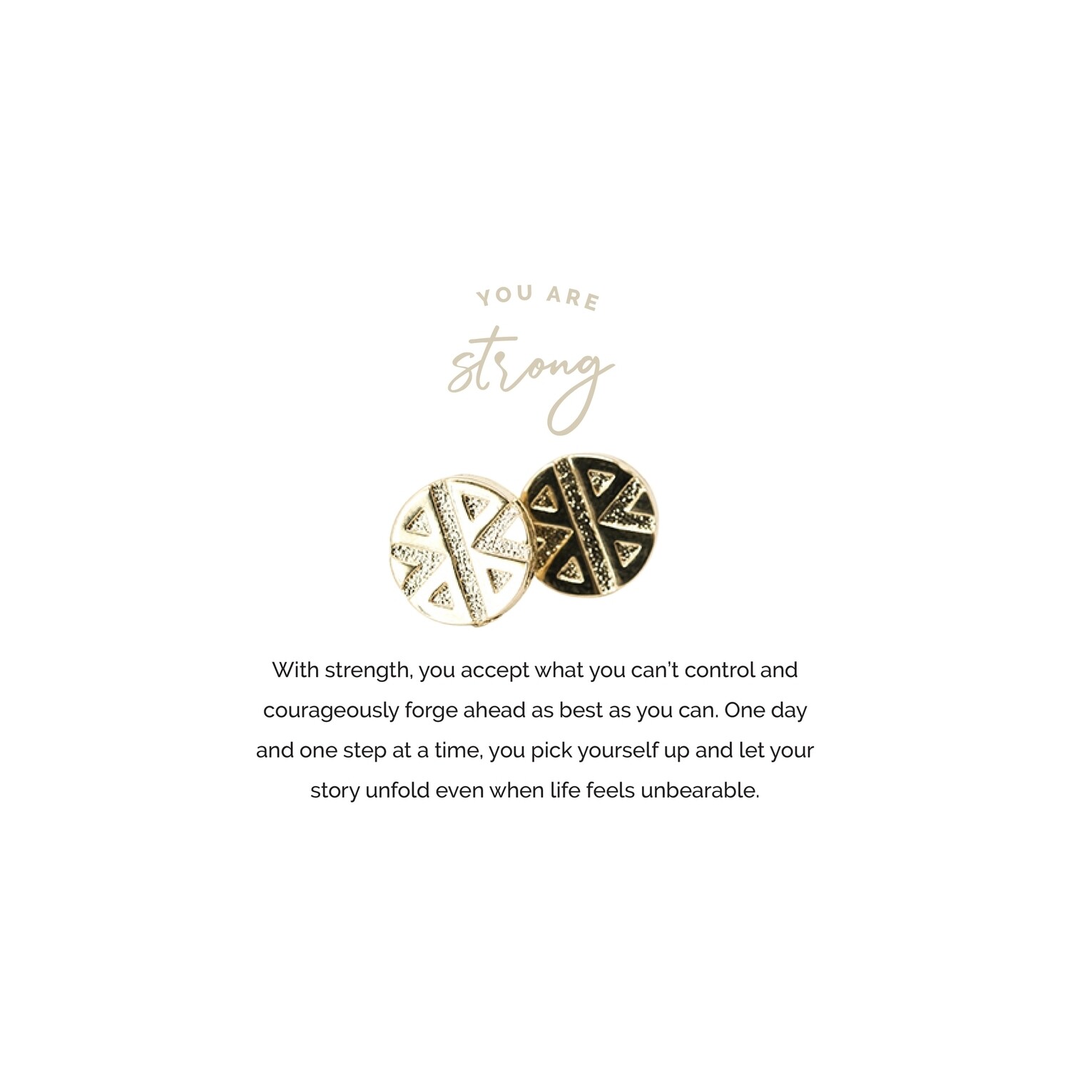 Pieces of Me - Strong Stud Earrings - Gold