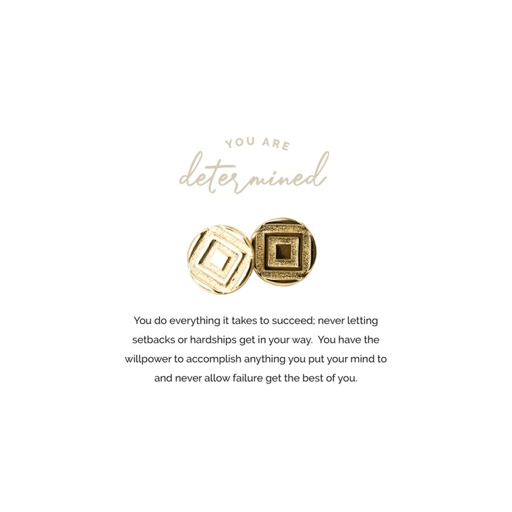 Pieces of Me - Determined Stud Earrings - Gold