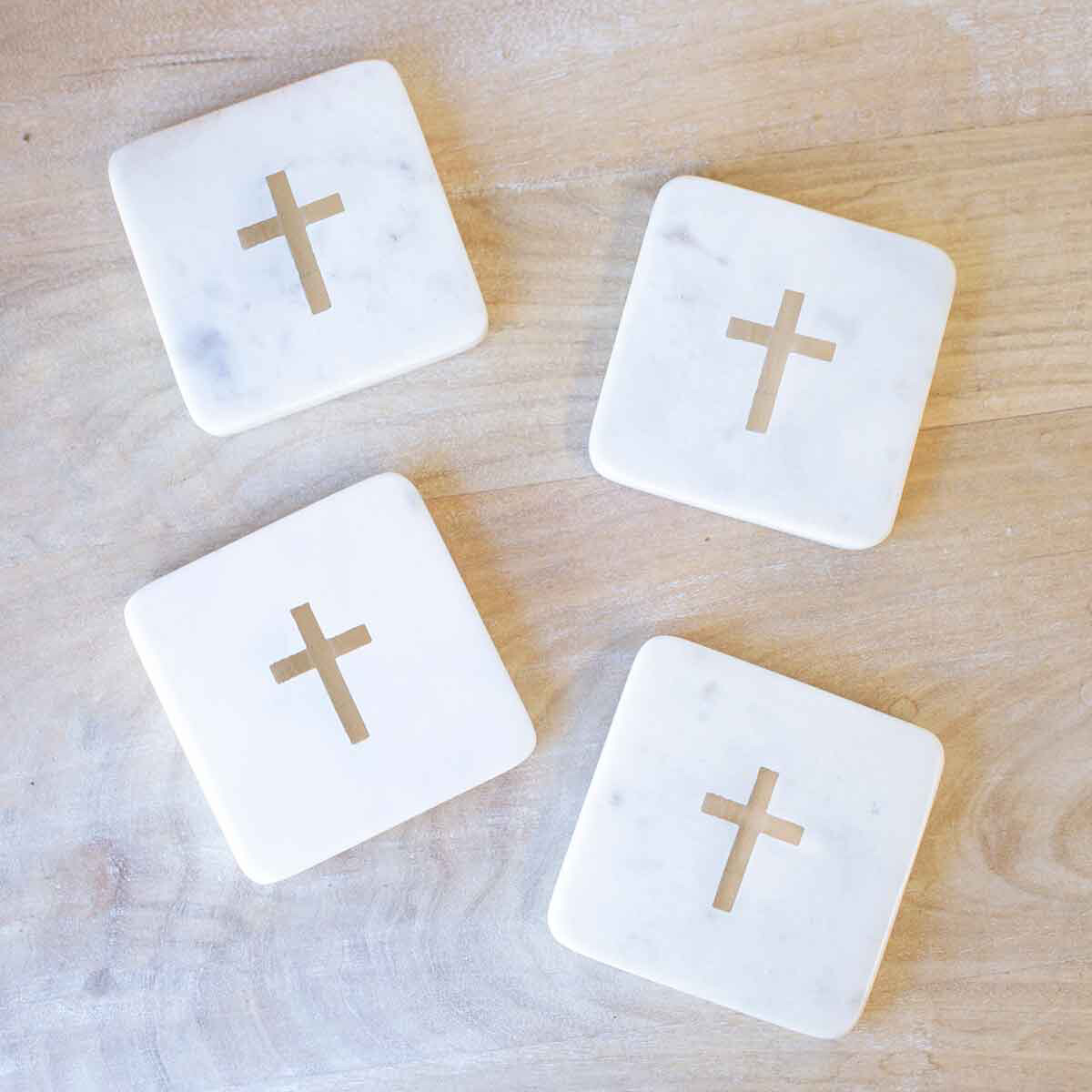 TRS Marble Coasters Cross