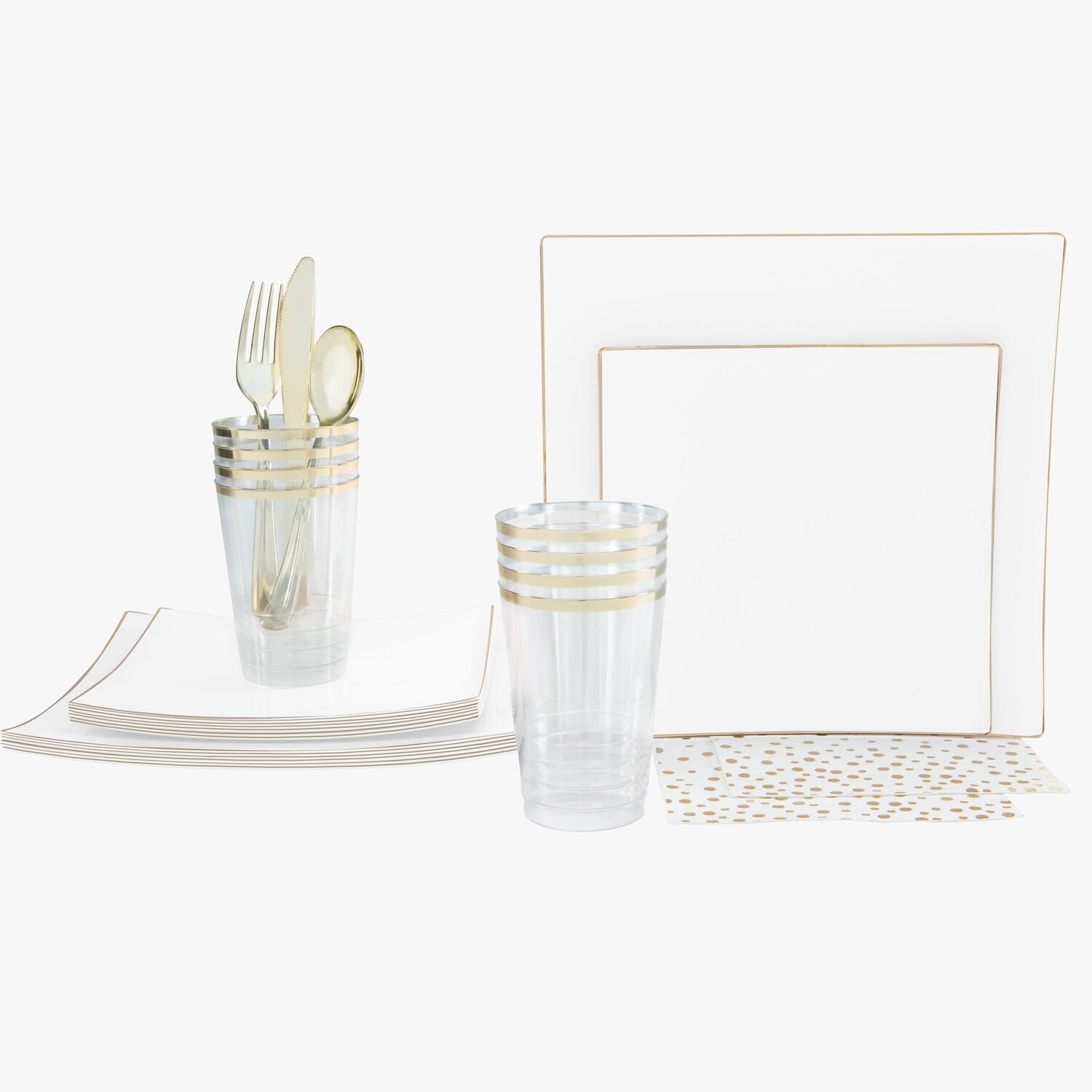Luxe Party Pack Square White