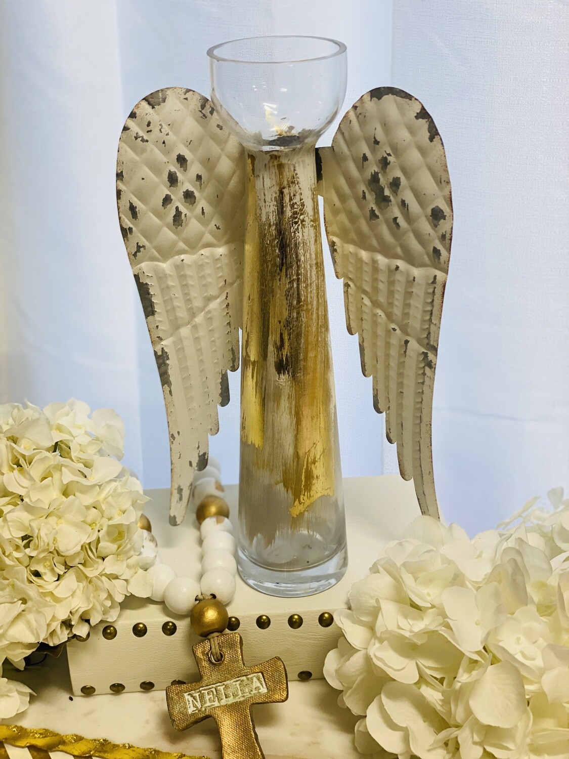 Glass Votive Angel Large