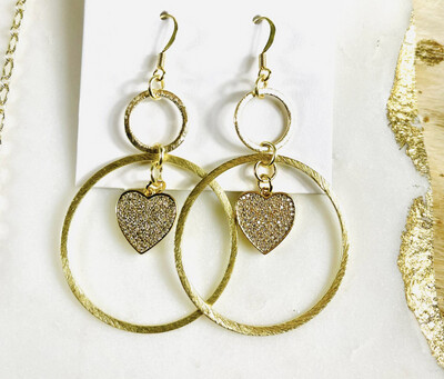 SJ Earrings Perfectly Pave Hearts