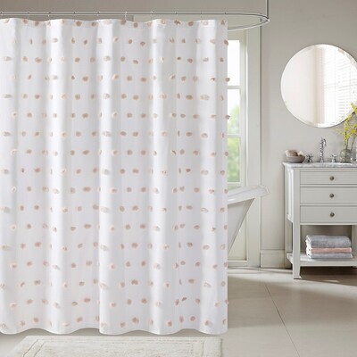 Shower Curtain Pom-Pom Blush
