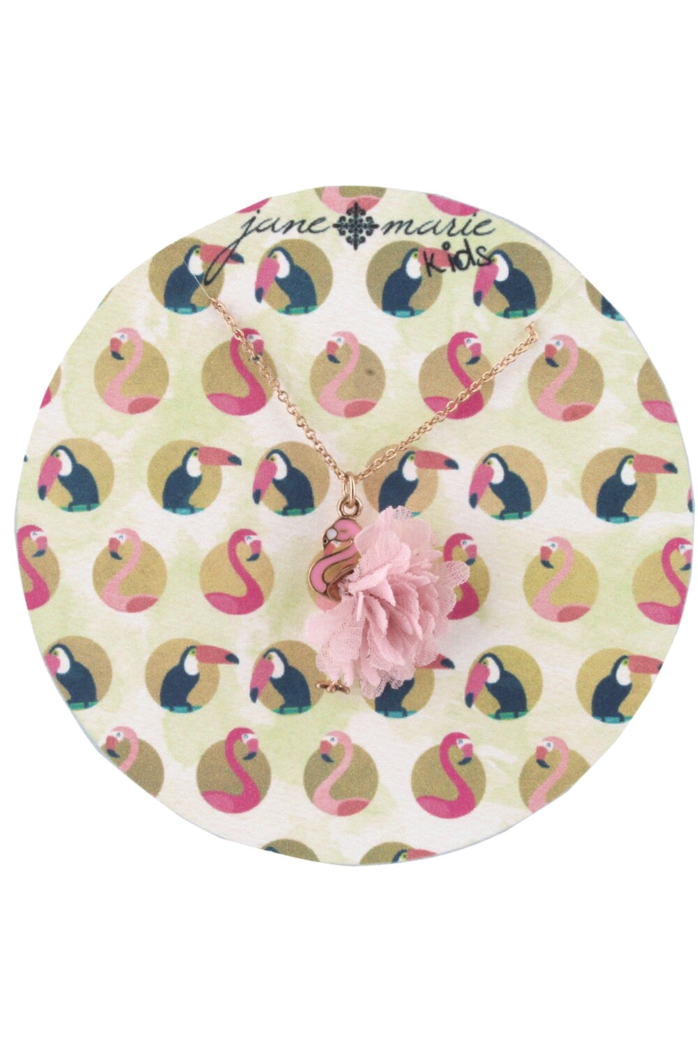 JM Card Necklace Flamingo