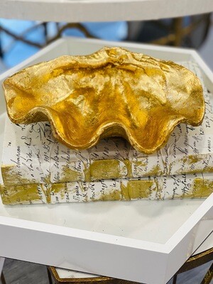 Gold Gild Clam Shell Decor