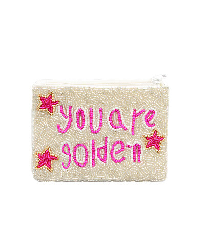 Beaded Coin Purse You Are Golden