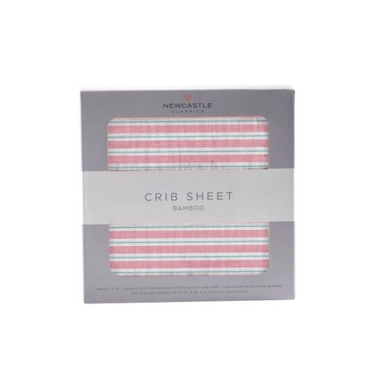 NC Bamboo Crib Sheet Candy Stripe