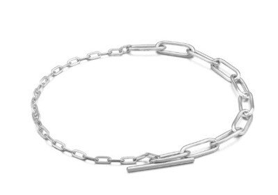 Ania Haie Bracelet Mixed Link T Bar Silver