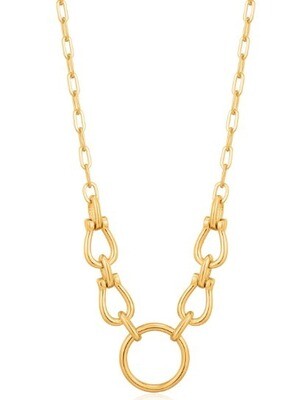Ania Haie Necklace Horseshoe Link Gold