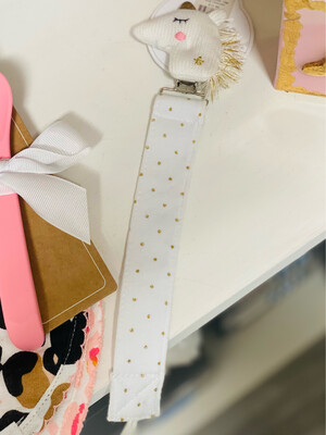 Pacifier Clip Knit Unicorn