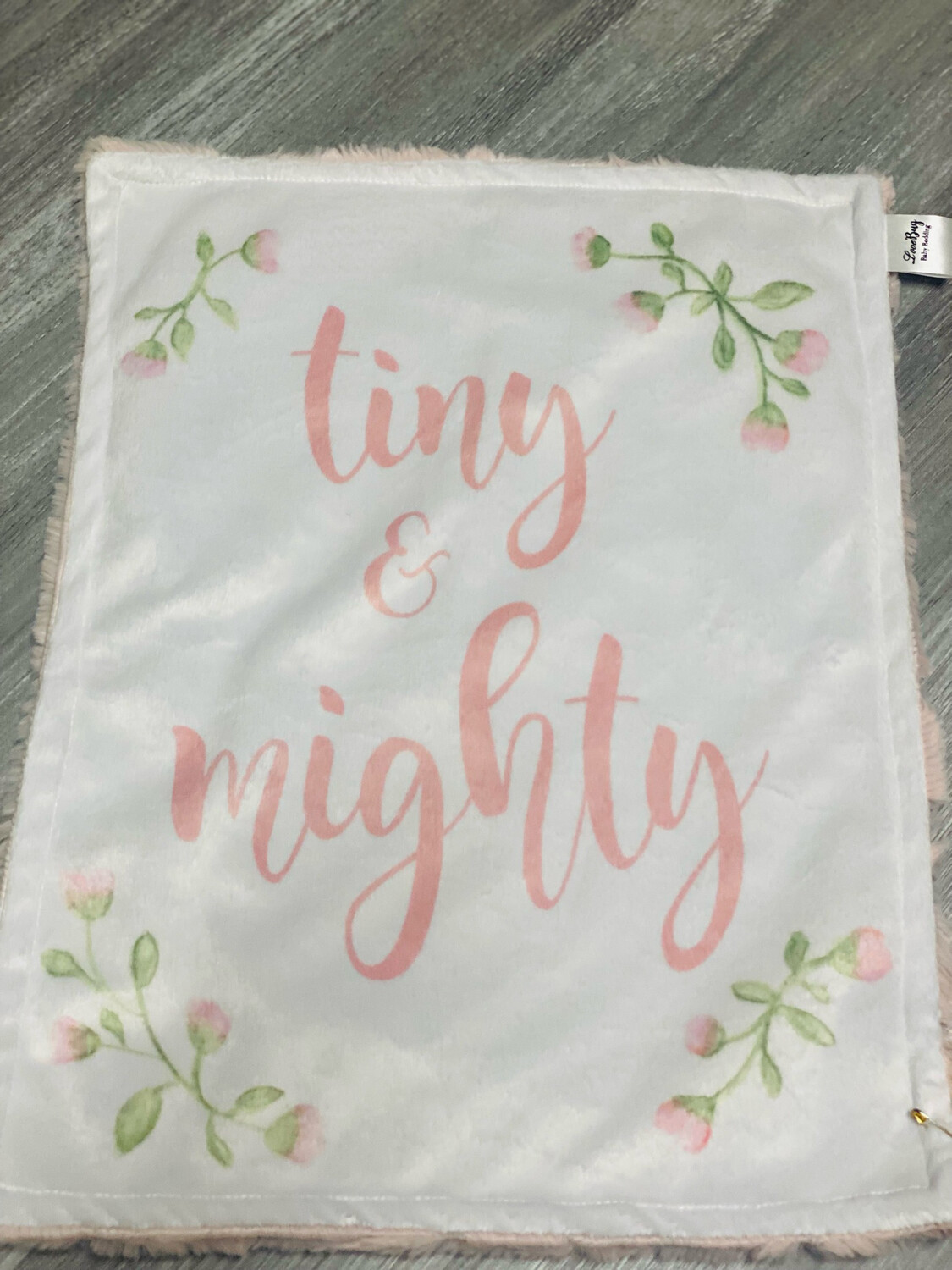 Baby Lovey Tiny Quote Pink