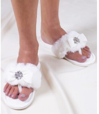 Amelie Slippers White