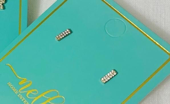 Earrings Studs Petite Diamond Bar