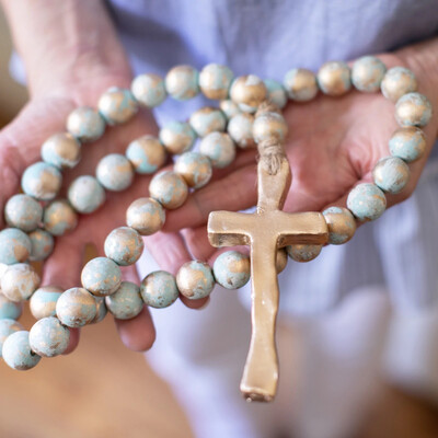 Blessing Bead 24" Turquoise 