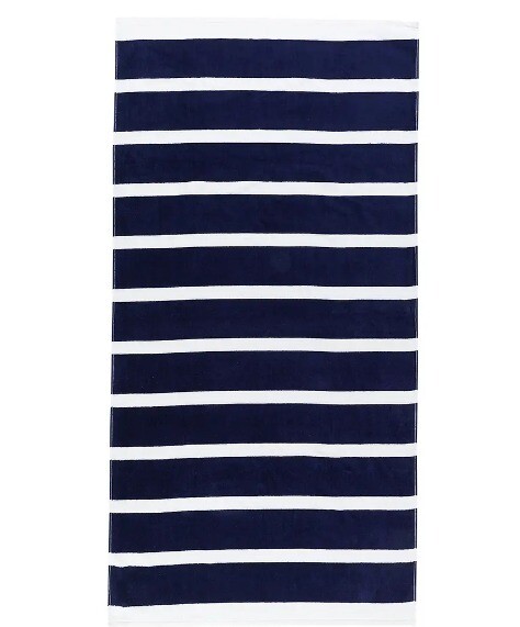 Beach Towel Navy Stripes