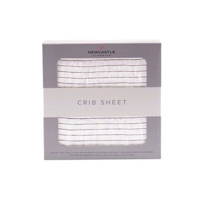 Bamboo Crib Sheet Pencil Stripe 