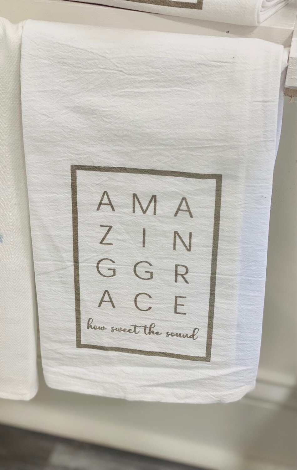 Cotton Tea Towel "Amazing Grace"