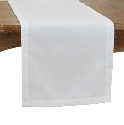 Lino Table Runner White 