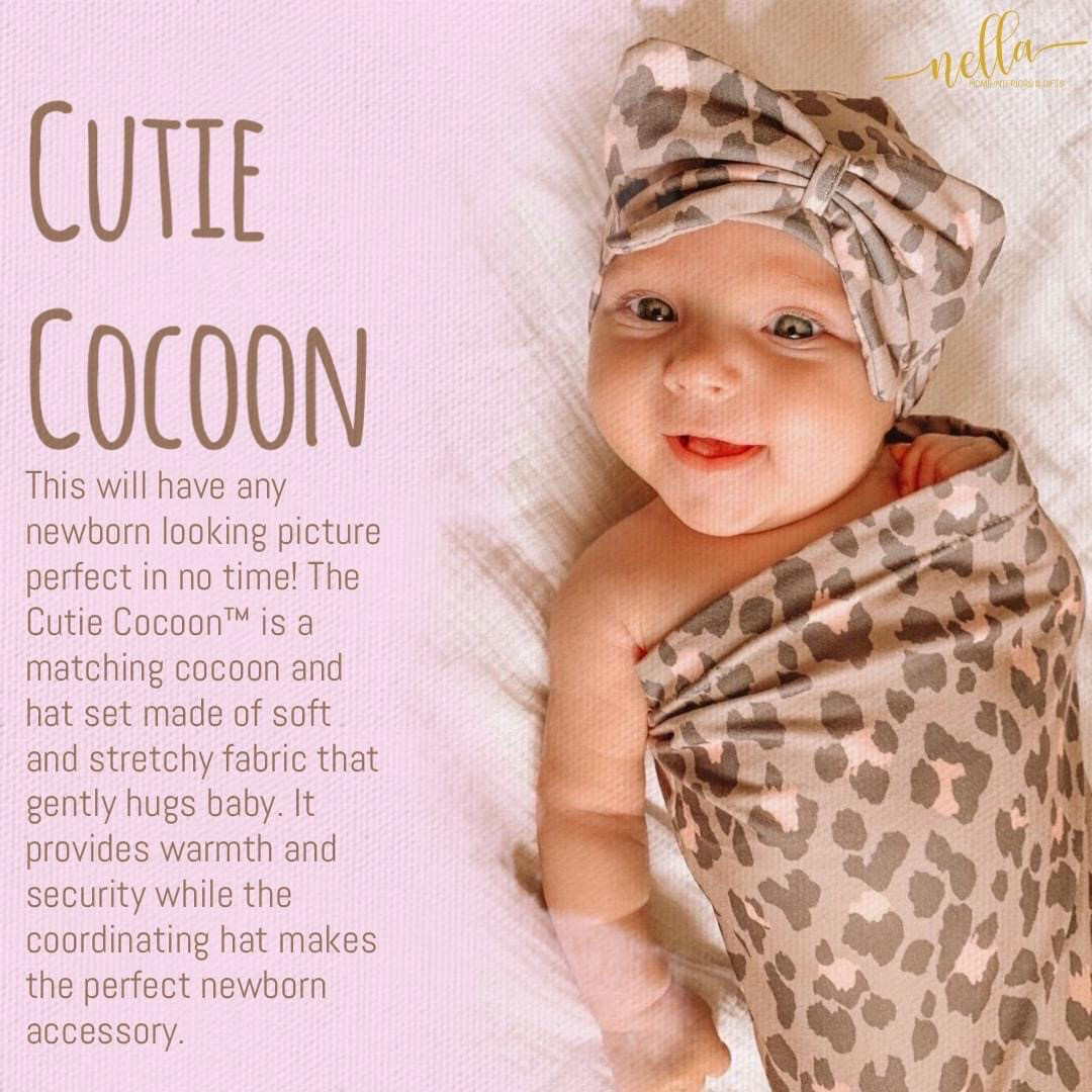 Infant Cocoon & Hat Set Leopard