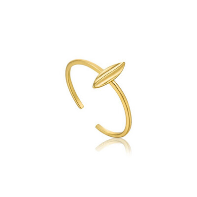 Ania Haie Ring Leaf Adjustable Gold 