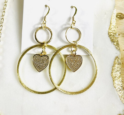 SJ Earrings Perfectly Pave Hearts
