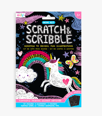 Ooly Mini Scratch & Scribble Set Funtastic Friends