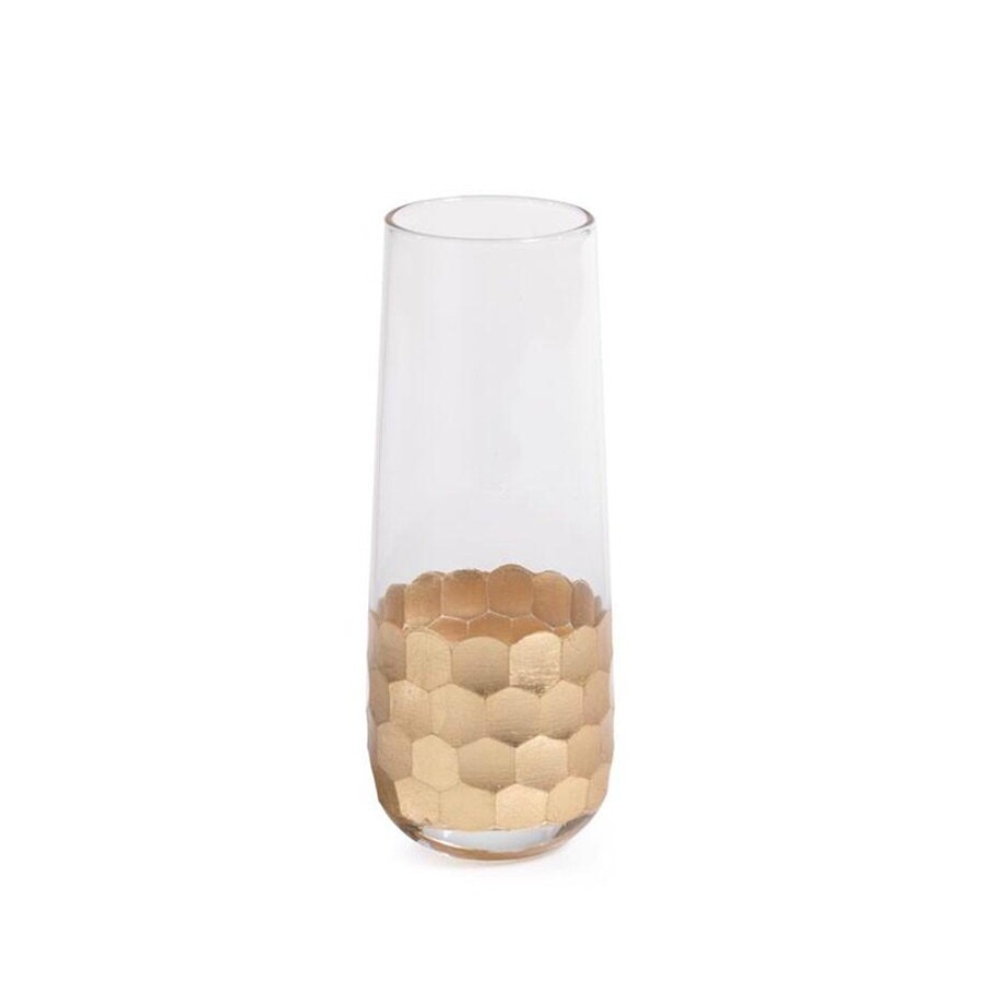 Stemless Champagne Glass "Honeycomb Buzz"