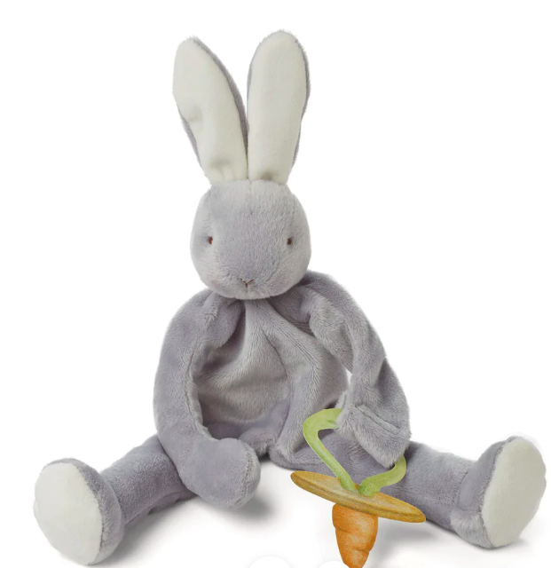 Pacifier holder buddy the bunny gray