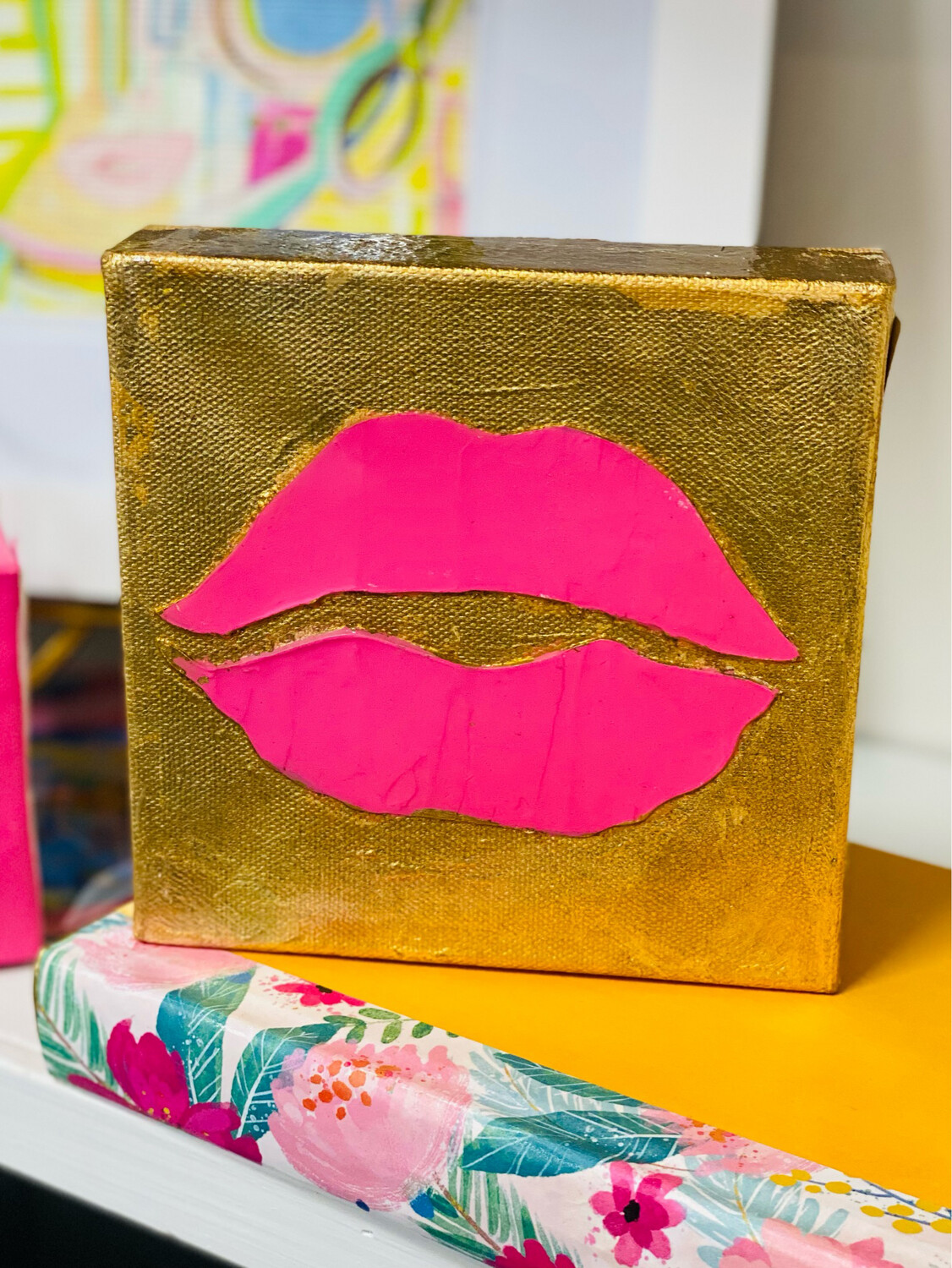 Canvas Painting 6x6 "Lip Gloss"