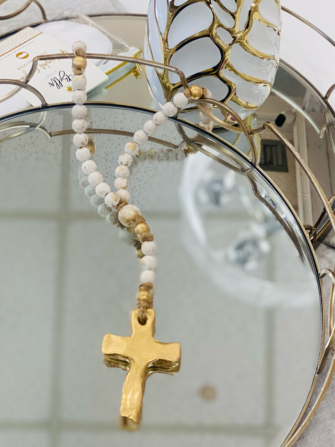 Blessing Bead Rosary WHITE