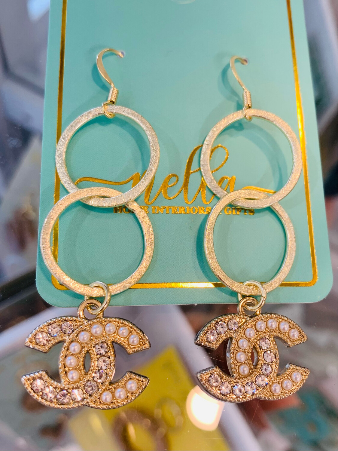 Designer Earrings Pearl & Diamonds CC
