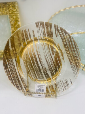 Gold Shimmer Dessert Plate
